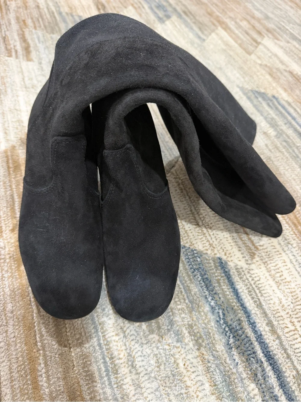 Tory Burch Black Suede Over-the-Knee Booties